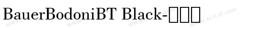 BauerBodoniBT Black字体转换